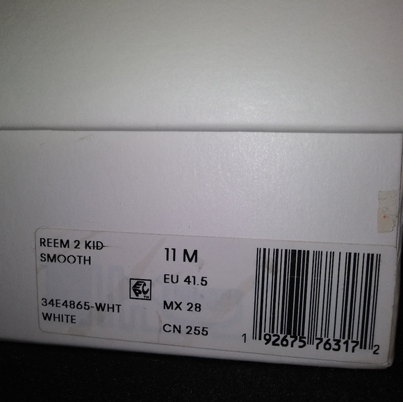 Calvin Klein" Reem 2" Ankle Strap Sandal In White Leather - Picture 11 of 16